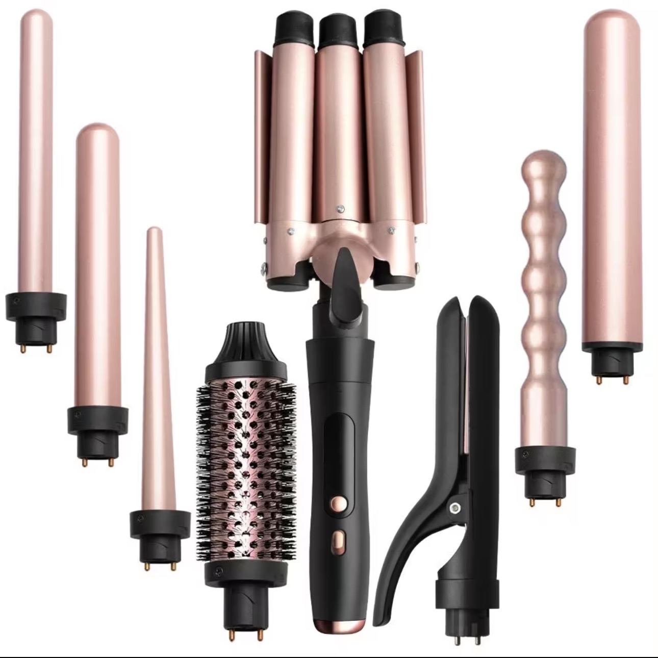 Appareil coiffant multi-têtes interchangeable 8 en 1