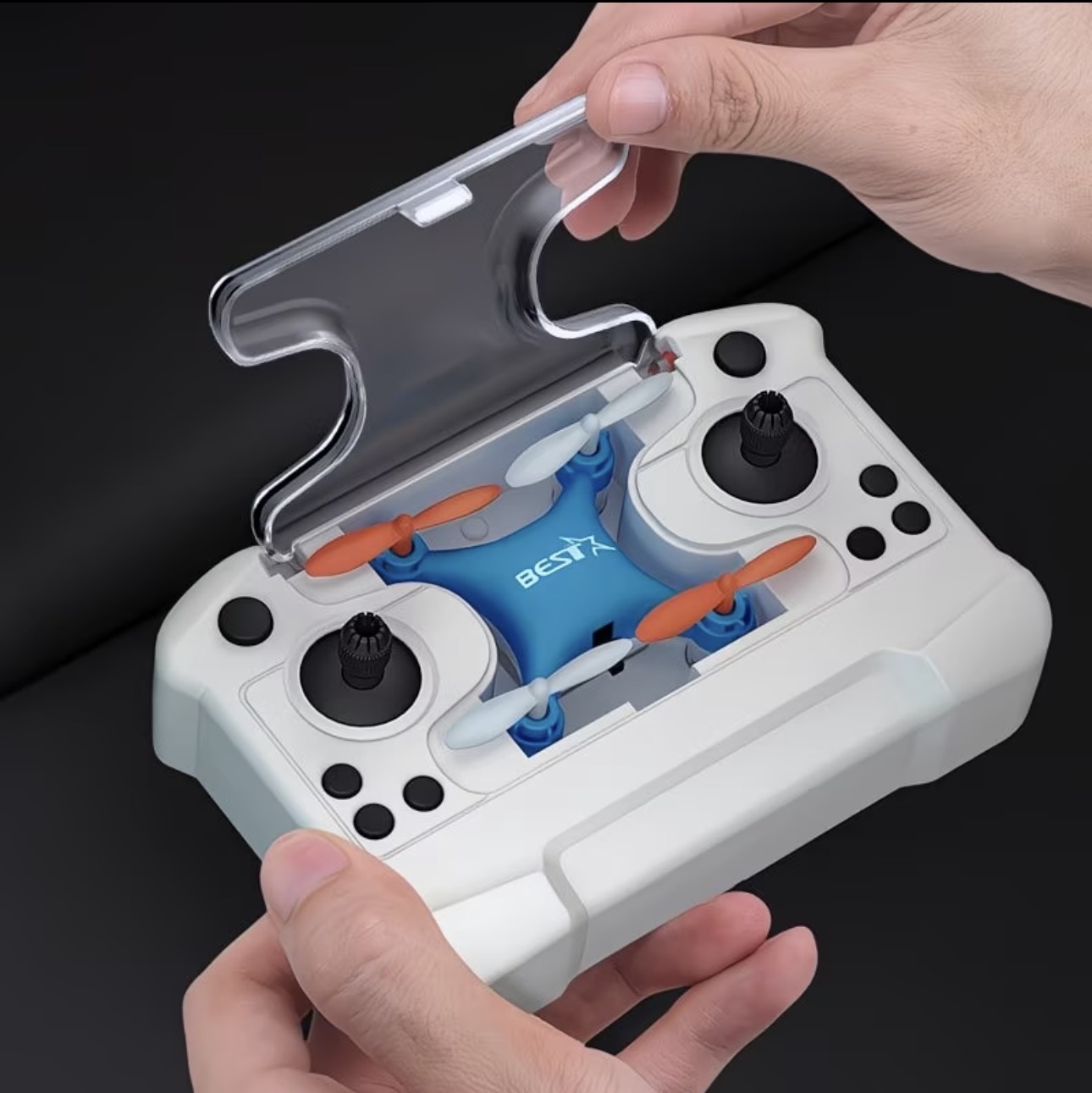 Mini drone pliable pour enfant avec radiocommande intégrée
