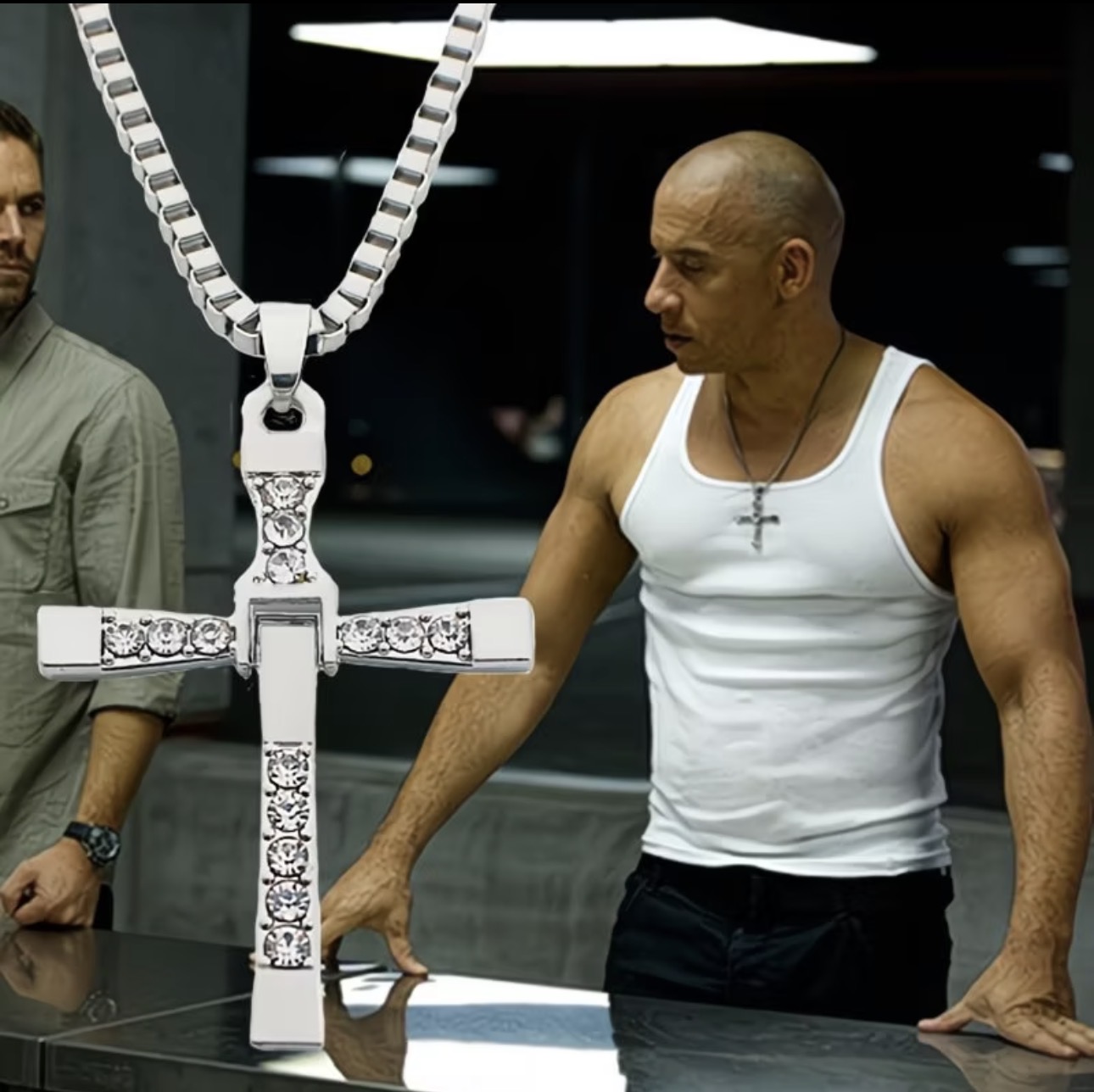 Collier pendentif croix Fast and Furious homme