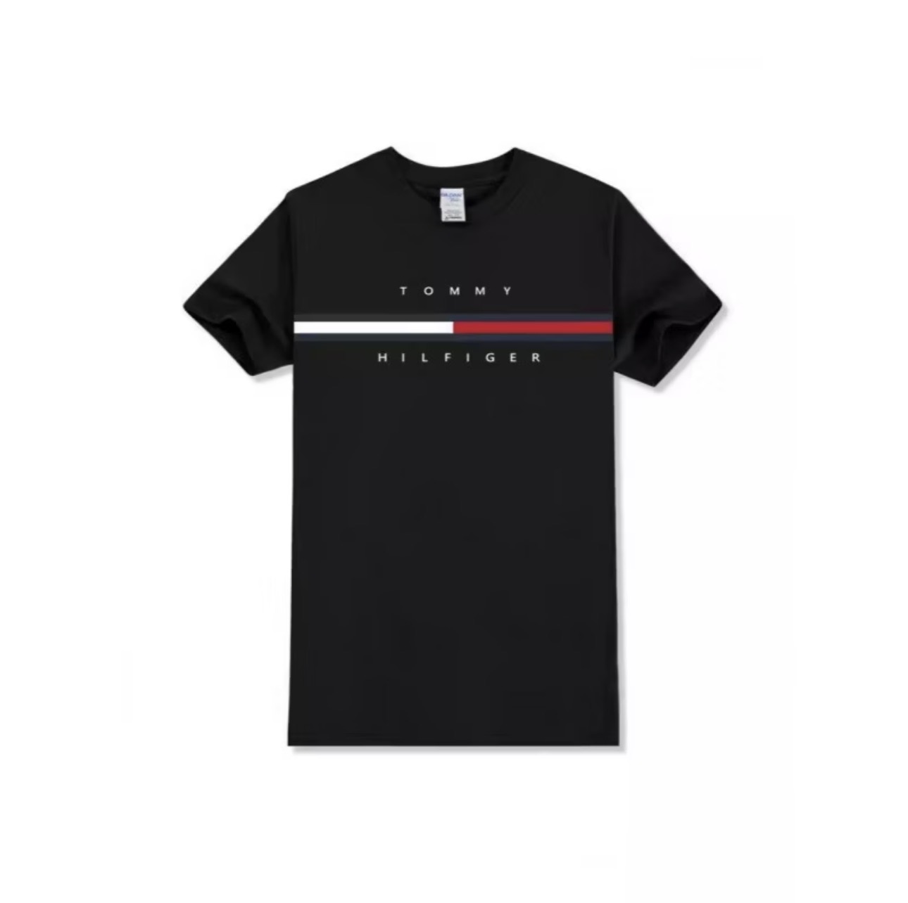 T-shirt manches courtes Tommy Hilfiger à logo bande tricolore