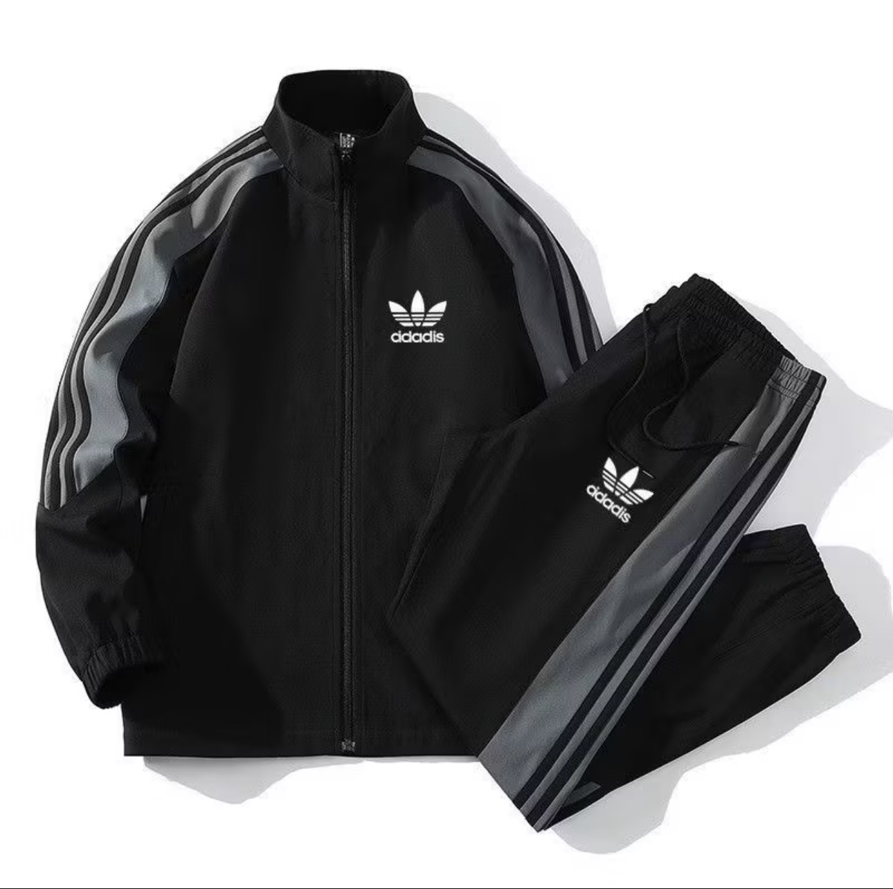Ensemble survêtement sport homme 2 pièces logo trèfle, veste zippée + pantalon jogging